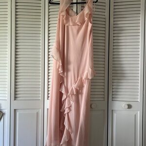 Elegant Pink Ruffle Dress